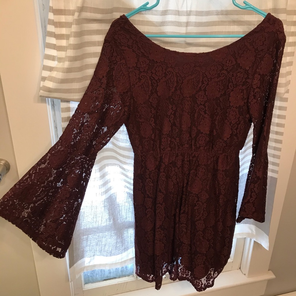 Rewind Maroon Lace Dress